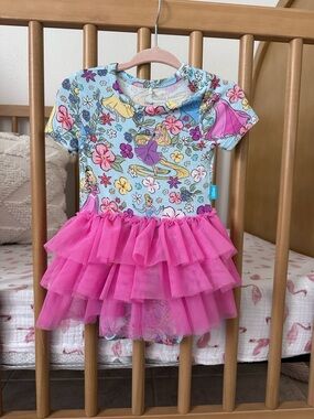 Posh Peanut Disney Princess Tulle Bodysuit Dress